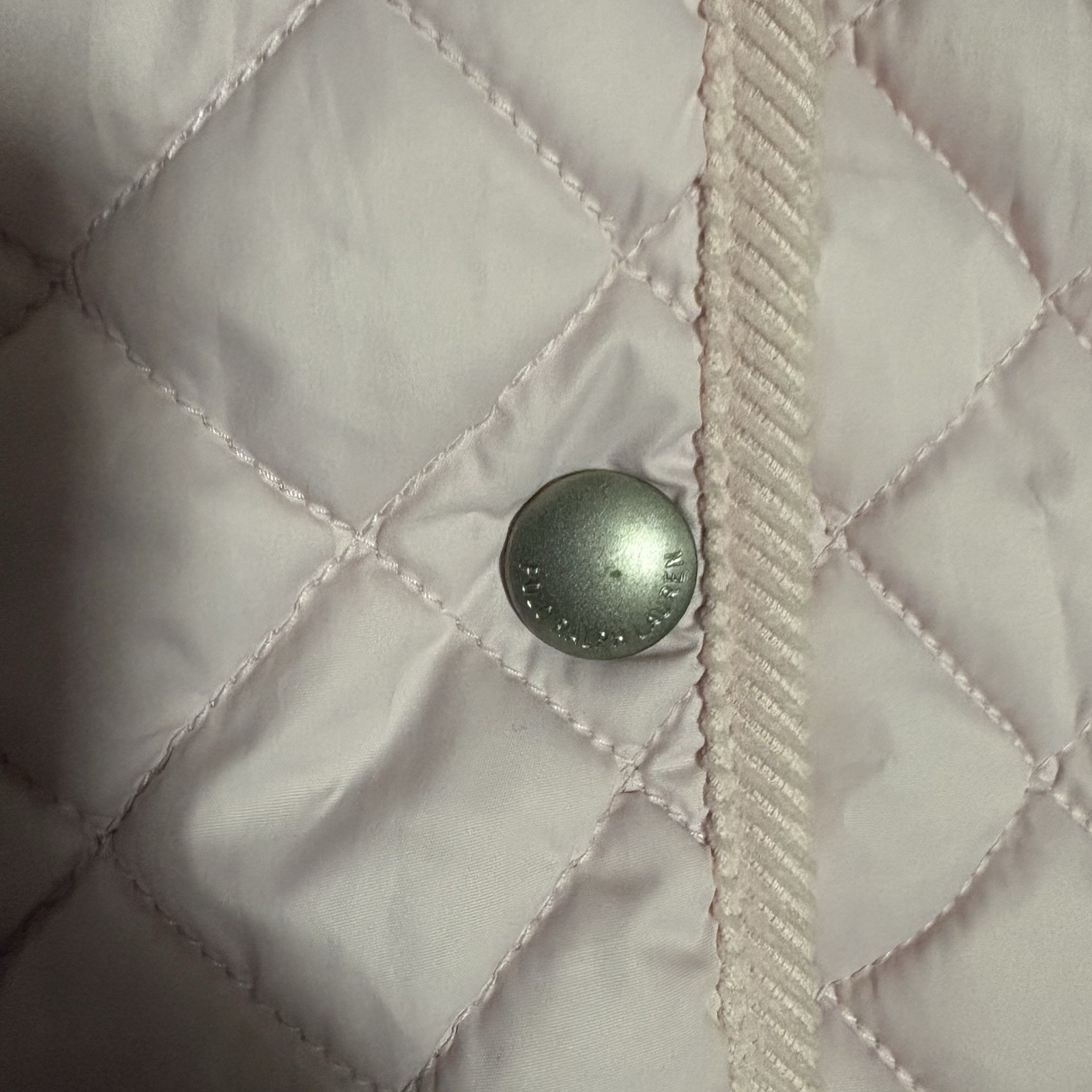 PONY Polo Ralph Lauren rosa trapuntata velluto a coste colletto fienile giacca giovane XL 16