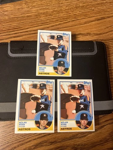 1983 Topps Nolan Ryan (3) card lot - NM Condition