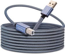 Printer Cable 25 Ft, Long USB Printer Cord 2.0 Type a Male to B Male Printer Sca