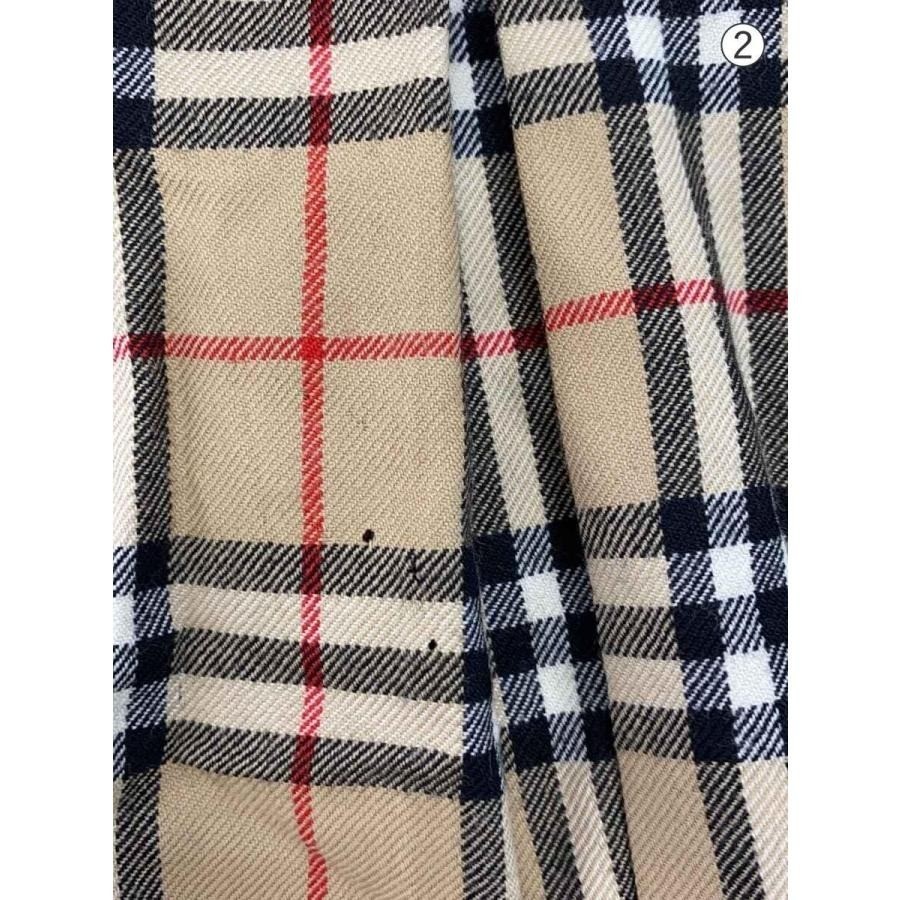 Burberry Blue Label Nova Plaid Pleated Mini Skirt Beige Size-36