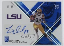 2017 Panini Elite Draft Picks Aspirations Blue 13/25 Travin Dural #187 Auto 3tb
