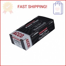 ACCO Jumbo Paper Clips, Non-Skid, Premium, Steel Wire, 20 Sheet Capacity, Silver