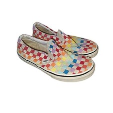 Vans Sneakers Slip-On Checkerboard Shoes Rainbow Size 3Y