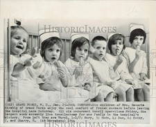 1964 Press Photo Six Children of Mrs. Roberta Strebig After Tonsillectomies