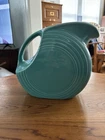 FIESTA Homer Laughlin Green TURQUOISE FIESTAWARE Large DISC JUG PITCHER