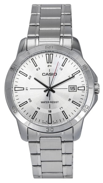 Casio Standard Analog Edelstahl Silber Zifferblatt Quarz MTP-V004D-7C Herrenuhr-image