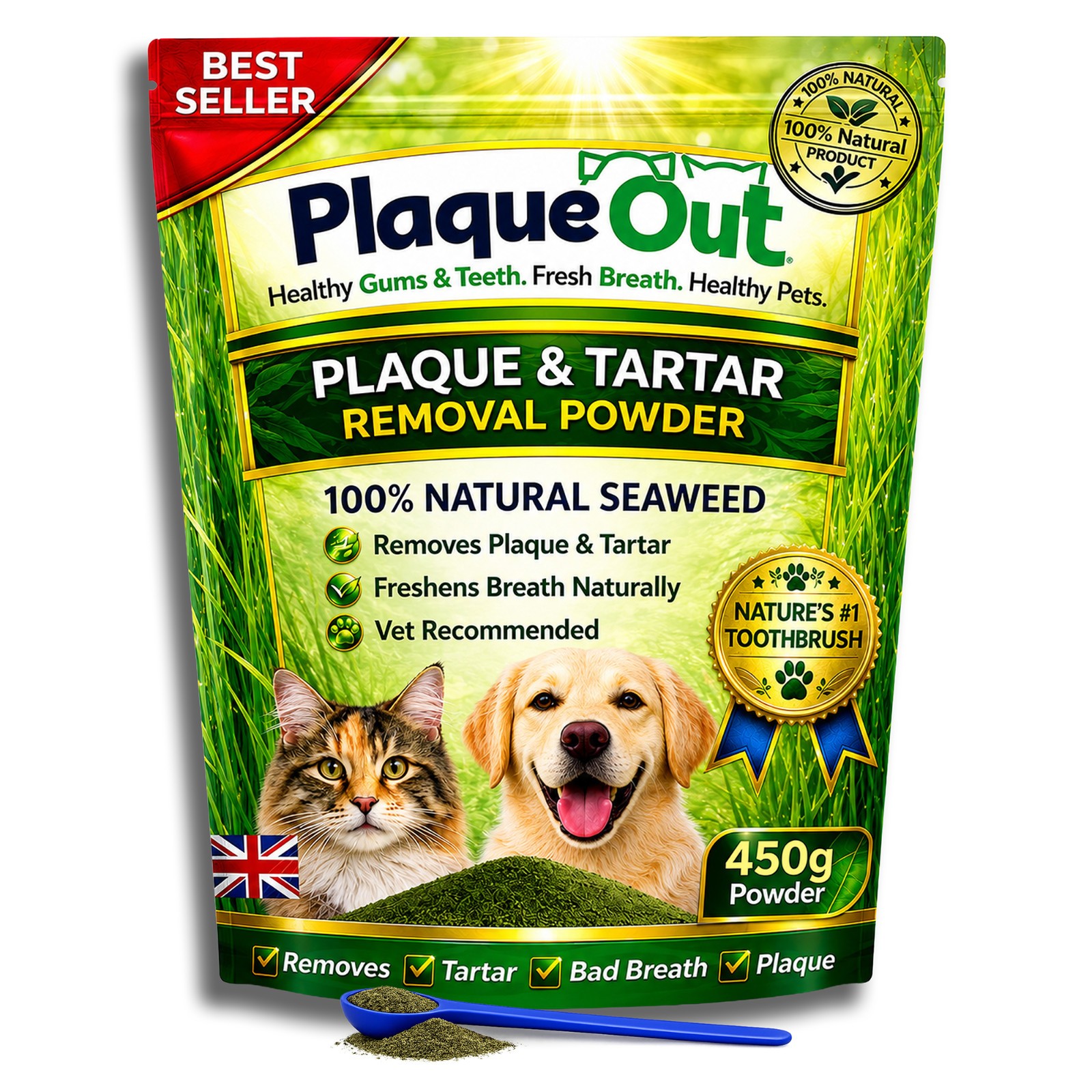 450G PLAQUE OUT Dogs and Cats Pouch Plaque Off Dogs Bad Breath Tartar Removal - Image 2
