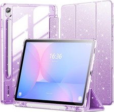 Glittery Purple Case for Samsung Galaxy Tab S10 FE/S9 FE 10.9" with S Pen Holder