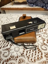 Vintage 1970's Vivitar 600 Black Pocket Camera with Original Brown Case