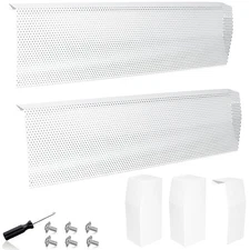 Baseboard Heater Cover, 2FT-4FT Retractable Galvanized Steel Easy Slip-On Bas...