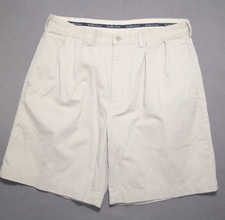 Vtg Polo Ralph Lauren Mens Taylor Shorts 34x8 Pleated Beige