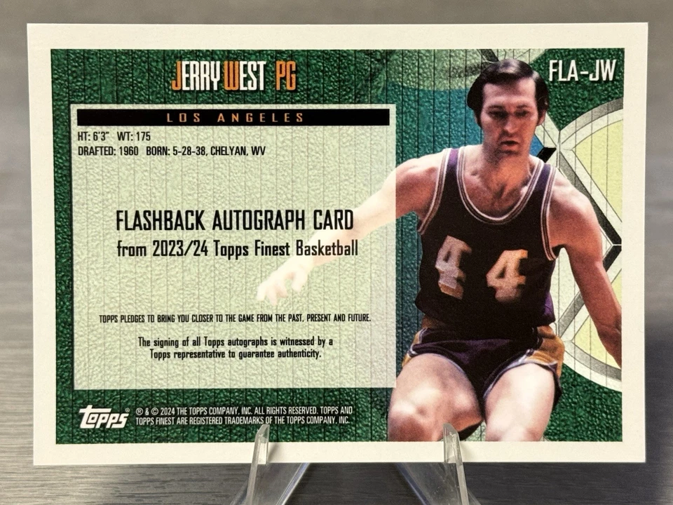 🏆🏀JERRY WEST 2023-24 Topps Finest Gold Flashback Autógrafo SSP Automático /10!!!🏀🏆 Foto 4 de 4