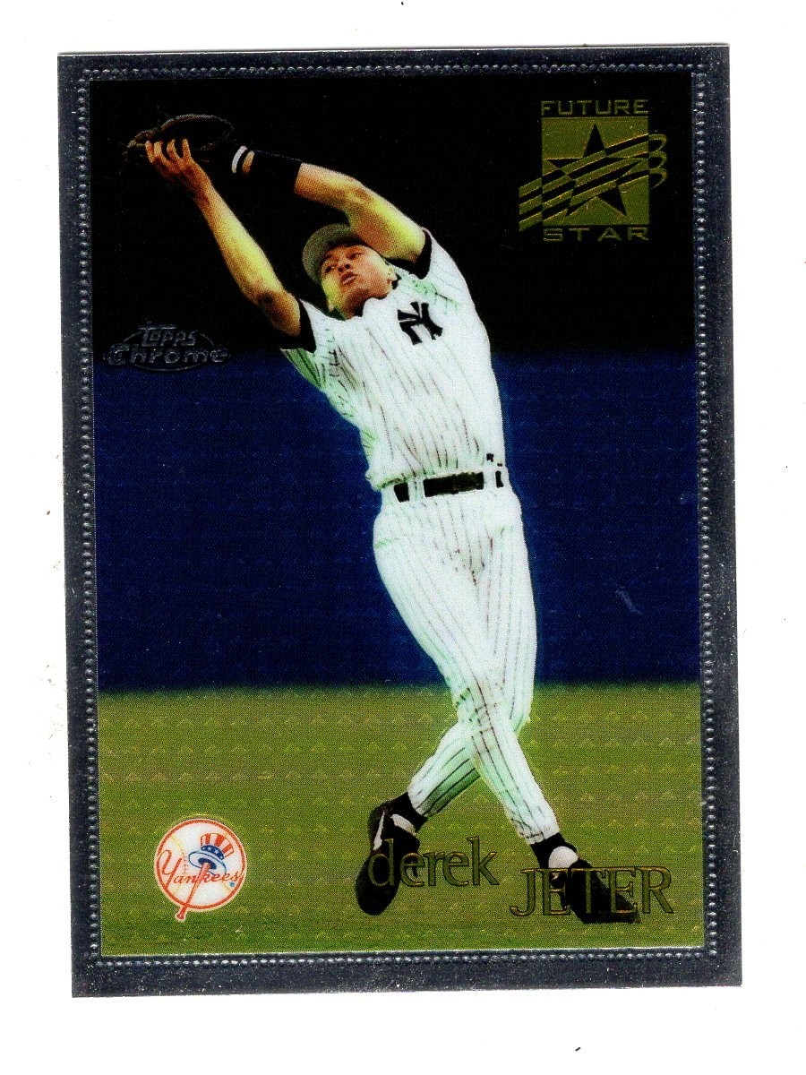 1996 TOPPS CHROME FUTURE STAR #80 DEREK JETER YANKEES 2A