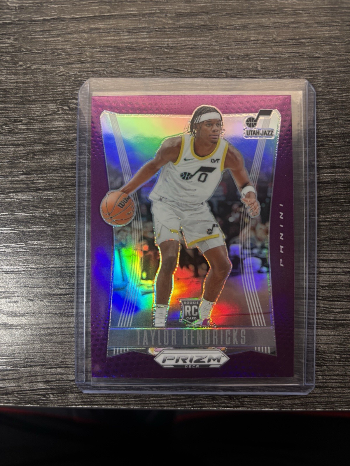 2023-24 Panini Prizm Deca - Taylor Hendricks #300 Purple Prizm 20/99 (RC)