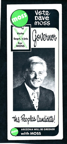 Dave Moss for governor 1986 Arizona AZ brochure #109