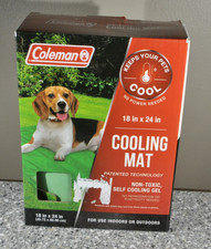 Coleman Pet Dog Cooling Mat 18"x24  Non Toxic Self Cooling Gel, Green, NEW BOX