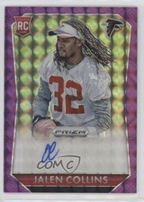 2015 Panini Prizm Rookie Signatures Violet Mosaic 50/50 Jalen Collins Auto 4fv