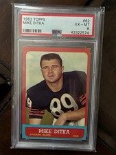 1963 Topps #62 Mike Ditka PSA 6