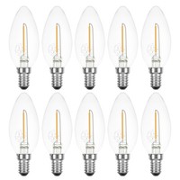 10 X Led Filament Kerze 1W Fast 15W E14 Klar 100Lm Retrofit Nostalgie Warmweiß