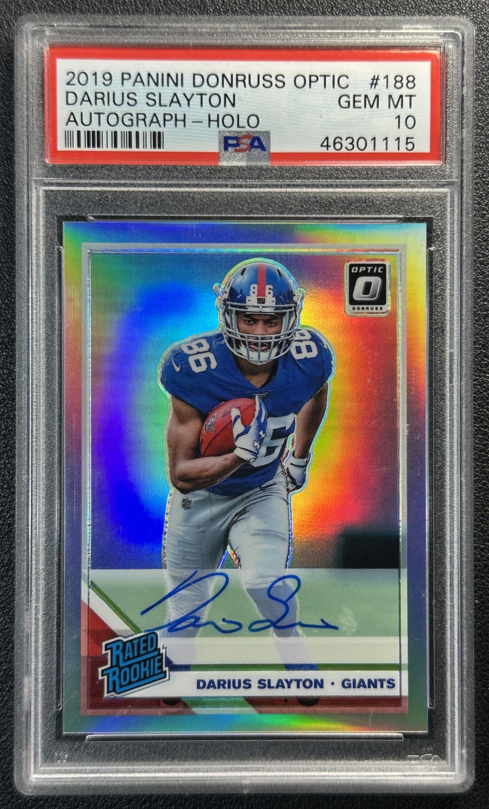 Darius Slayton Panini Donruss Optic #188 Autograph-Holo