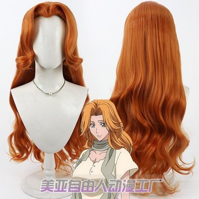 Anime Bleach Rangiku Matsumoto Cosplay Perücken lang wellig hitzebeständig Party Haar