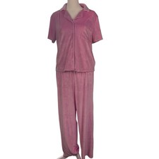 Juicy Couture Women s Velour Pajama Set PINK Y2K Large