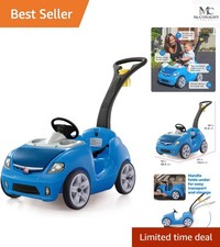 Step2 Whisper Ride II Kids Push Car, Ride-On Car with Seat Belt and Horn, Qui...
