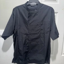 Chef Works Chef Coat Mens L Short Sleeve Double Breasted Kitchen Uniform Shirt