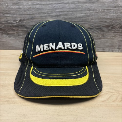 #ad Menards Hat Cap Strap Back Mens Black Yellow NASCAR Racing 98 Paul Menard Mesh $14.55