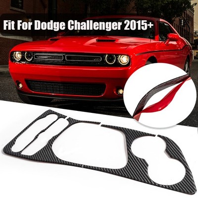 15-23 Carbon Fiber Interior Gear Shift Box Panel Trim Cover For Dodge Challenger