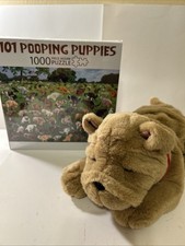 Pooping Puppies Puzzle 1000 Pieces Jigsaw Sealed Funny Dogs  Plush Shar Pei