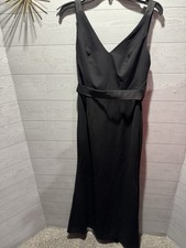 Vera Wang Women's Size 6 Black Sleveless Long Coctail Dress, Fitted,