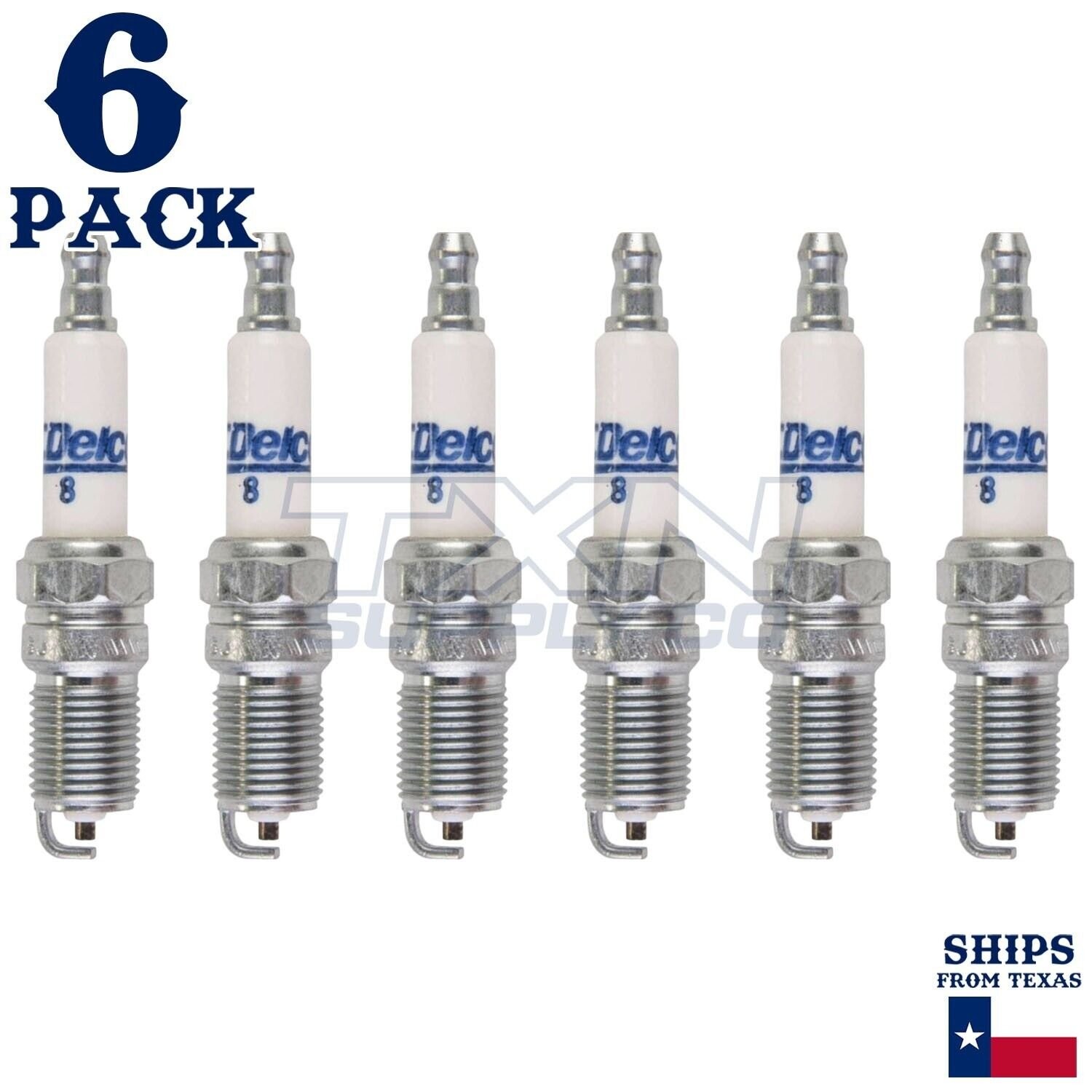 6 Pack GM ACDelco #8 RAPIDFIRE Platinum Spark Plugs
