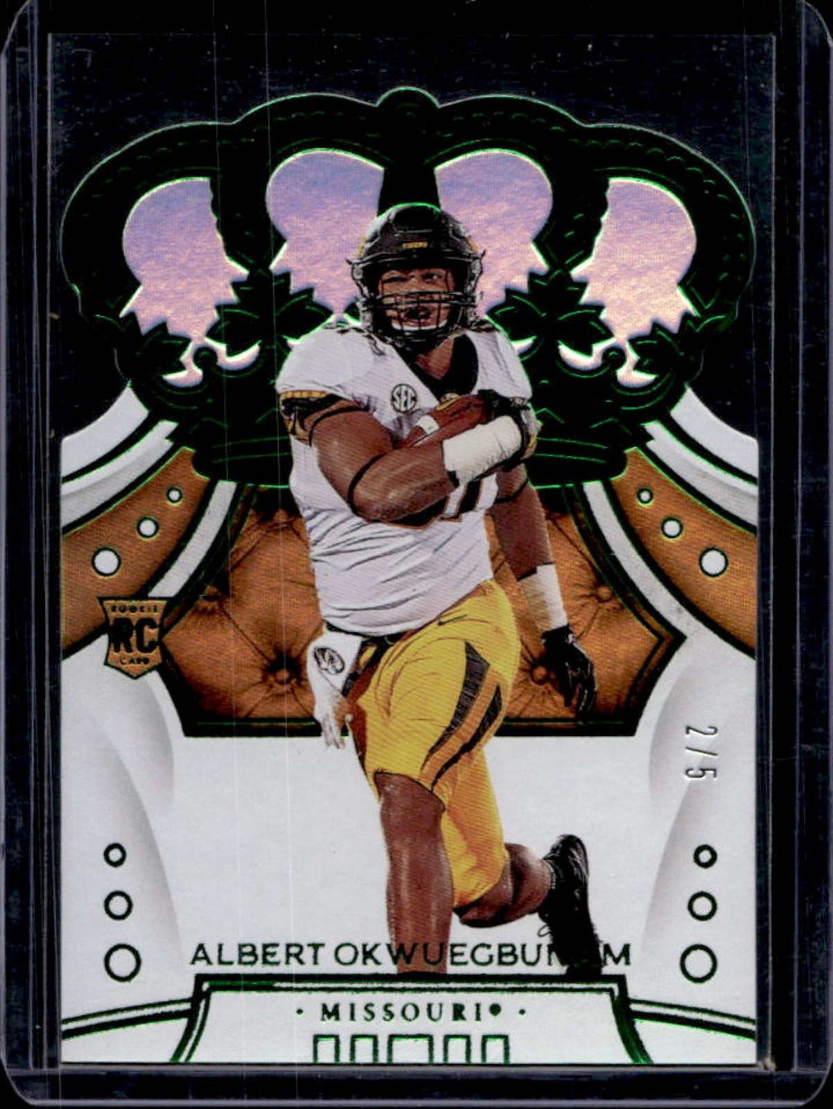 Albert Okwuegbunam Panini Chronicles Draft Picks Crown Royale #48 Green