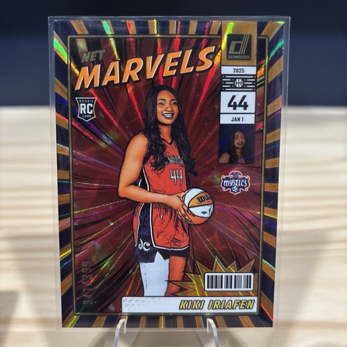 2025 Panini Donruss WNBA - Net Marvels Kiki Iriafen #16 Orange Laser /399 (RC)