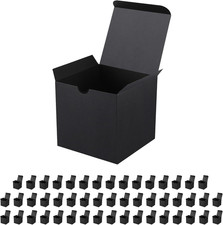 JINMING 50 Small Gift Boxes 2X2X2 Inches, Matte Black Gift Boxes Bulks