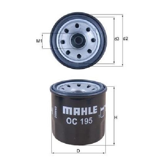 ÖLfilter FüR Hyundai Kona OS OSE SX2 1.0 17 Bis 26 Mahle 1520865F0C 15208AA060-image