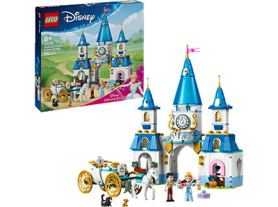 LEGO Disney Princess 43275 Cinderellas Schloss Pferdekutsche Bausatz,