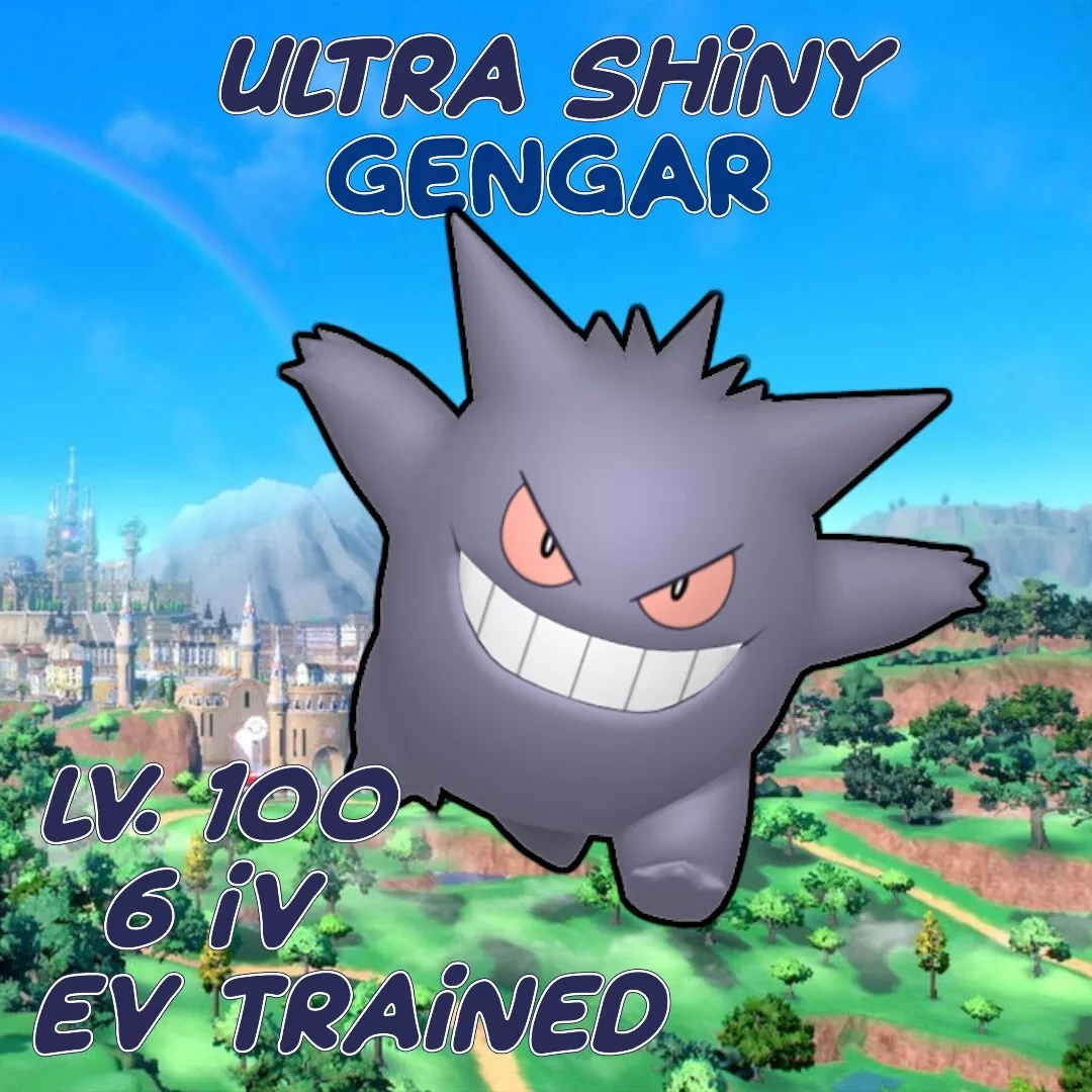 ✨ Ultra Shiny Gengar ✨ Pokemon Violet Scarlet ✨ Max Stats All Moves 6 IV,  gengar shiny branco 