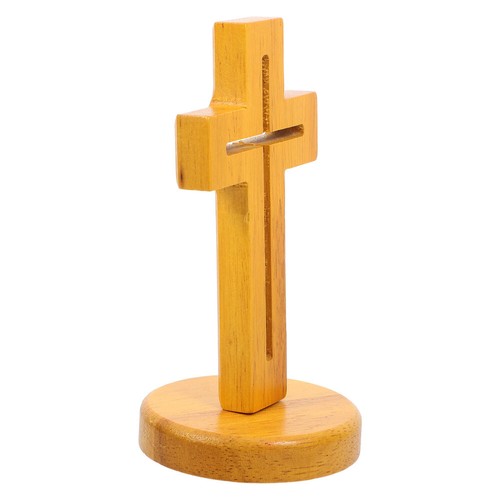 Holzkreuz zum Basteln, dekoratives Holzkreuz-Ornament, rustikales - Bild 6 von 12