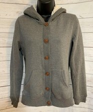 Making Trouble Since 1947 Women  s Gray Button Front Hoodie Size 1