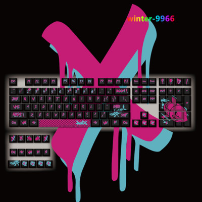 League of Legends Jinx Keycap Sublimation PBT Cherry MX LOL Gift For Keyboards