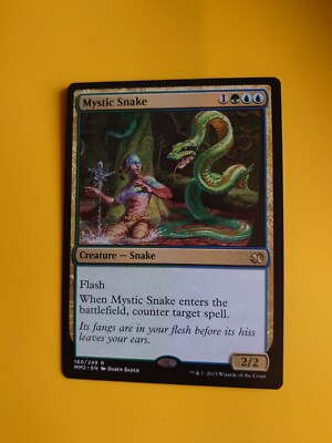 MTG Karte.  Mystic Snake, MM2 seltene Schlange wie Bilder