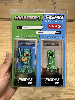 FiGPin Minecraft 2pk - Steve and Creeper