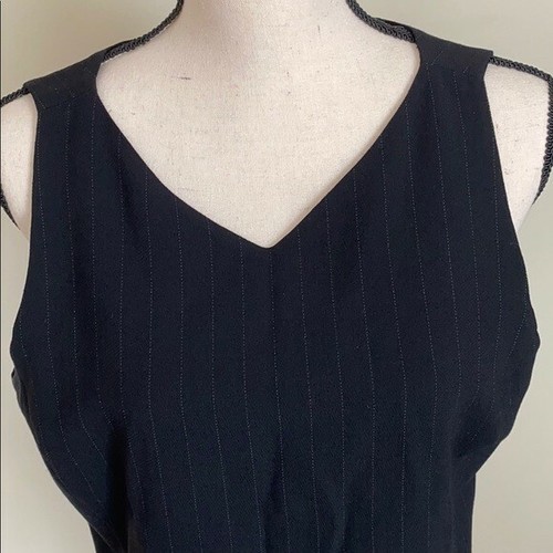 Armani Collezioni Women's Sleeveless Top Black White Size 12 - Picture 2 of 8