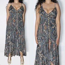 Robe Femme Indienne En Soie Abito Sexy Spacco Ethnique Nouveau