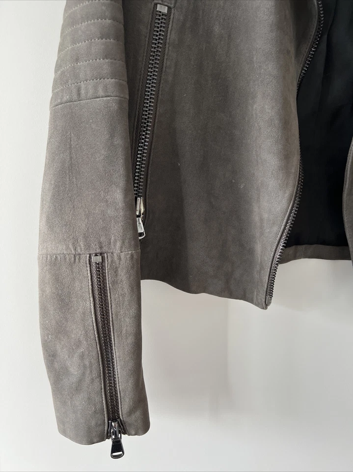 Jaqueta de couro J BRAND camurça MOTO pequena - Imagem 2 de 4