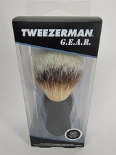 Tweezerman G.E.A.R. Deluxe 100% Badger Hair Shaving Brush  28011-MG 