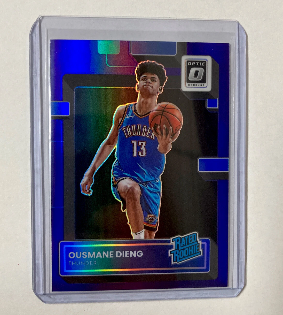 Ousmane Dieng 2022-23 Panini Optic RC Purple Prizm #220 Rated Rookie Card