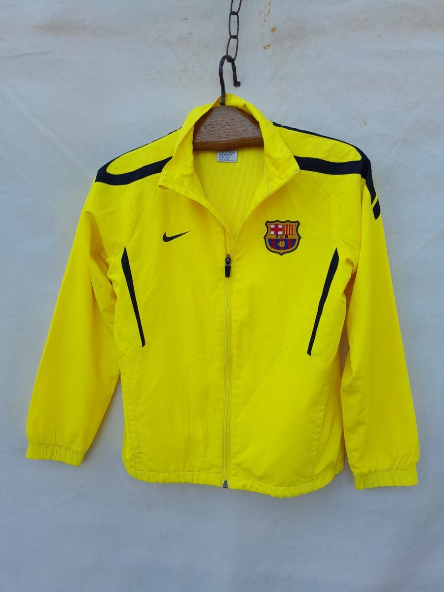 Fc Barcelona Jacket Boy's Medium Yellow NIKE 2011 Football